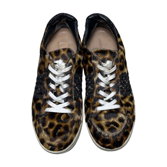 Loeffler Randall Elliot Calf Hair Leopard Print Fashion Sneakers Women's Size 8 - Picture 3 of 14